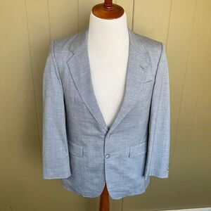 Austin Manor men 40R wool blend 2 button grey blazer/suit jacket